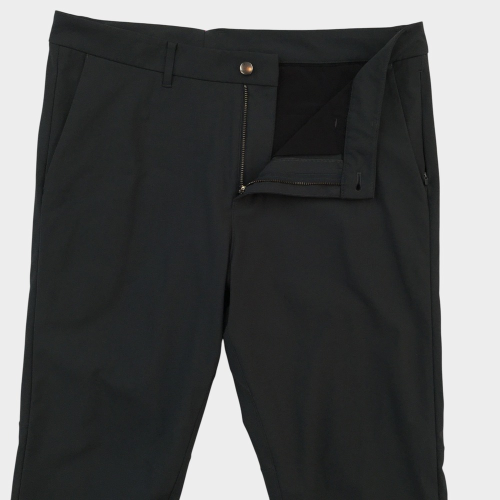 Lululemon Commission Pant Classic Fit Black‎ Mens Chino Trousers Altered Size 36